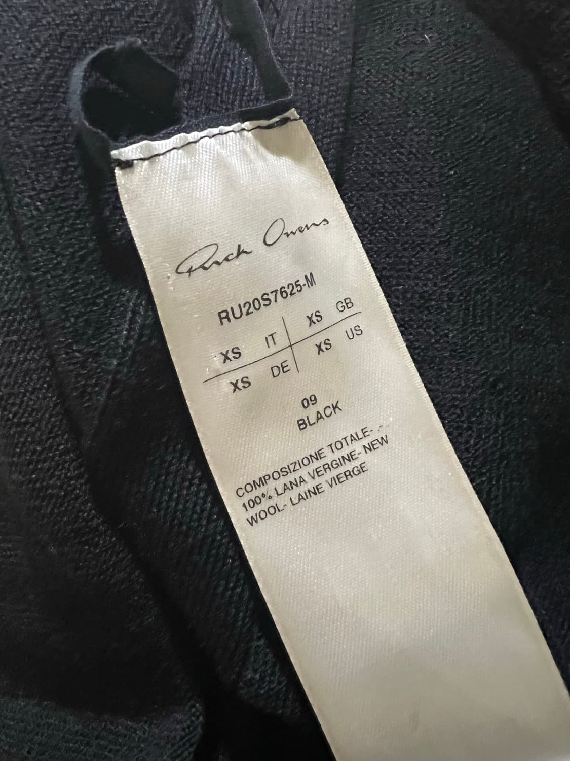 릭오웬스 을 니트 xs 상품이미지7