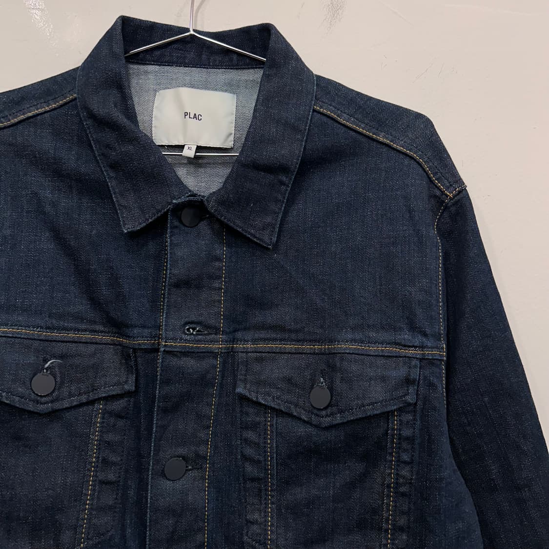 플랙 진 블랙버튼 셀비지 데님 트러커자켓 상품이미지1