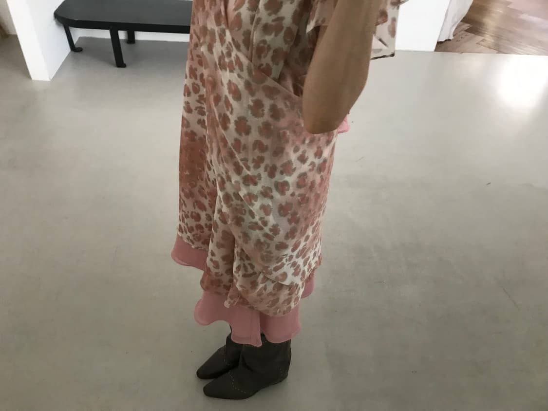 vintage pink scarf one-piece 상품이미지4