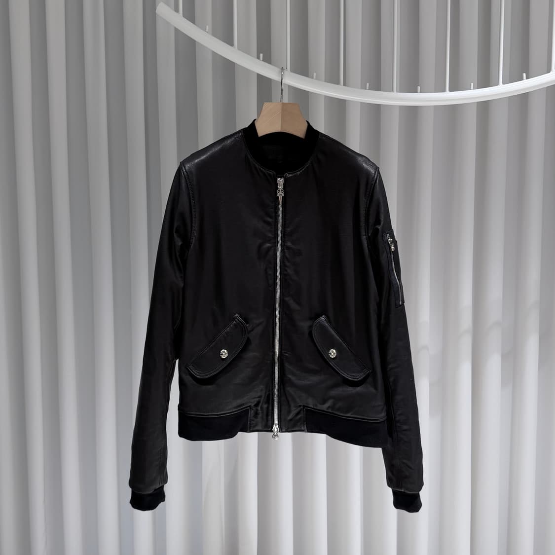 (A+/M) / 크롬하츠 블랙 실버 대거 레더 가죽 자켓 블랙 상품이미지1