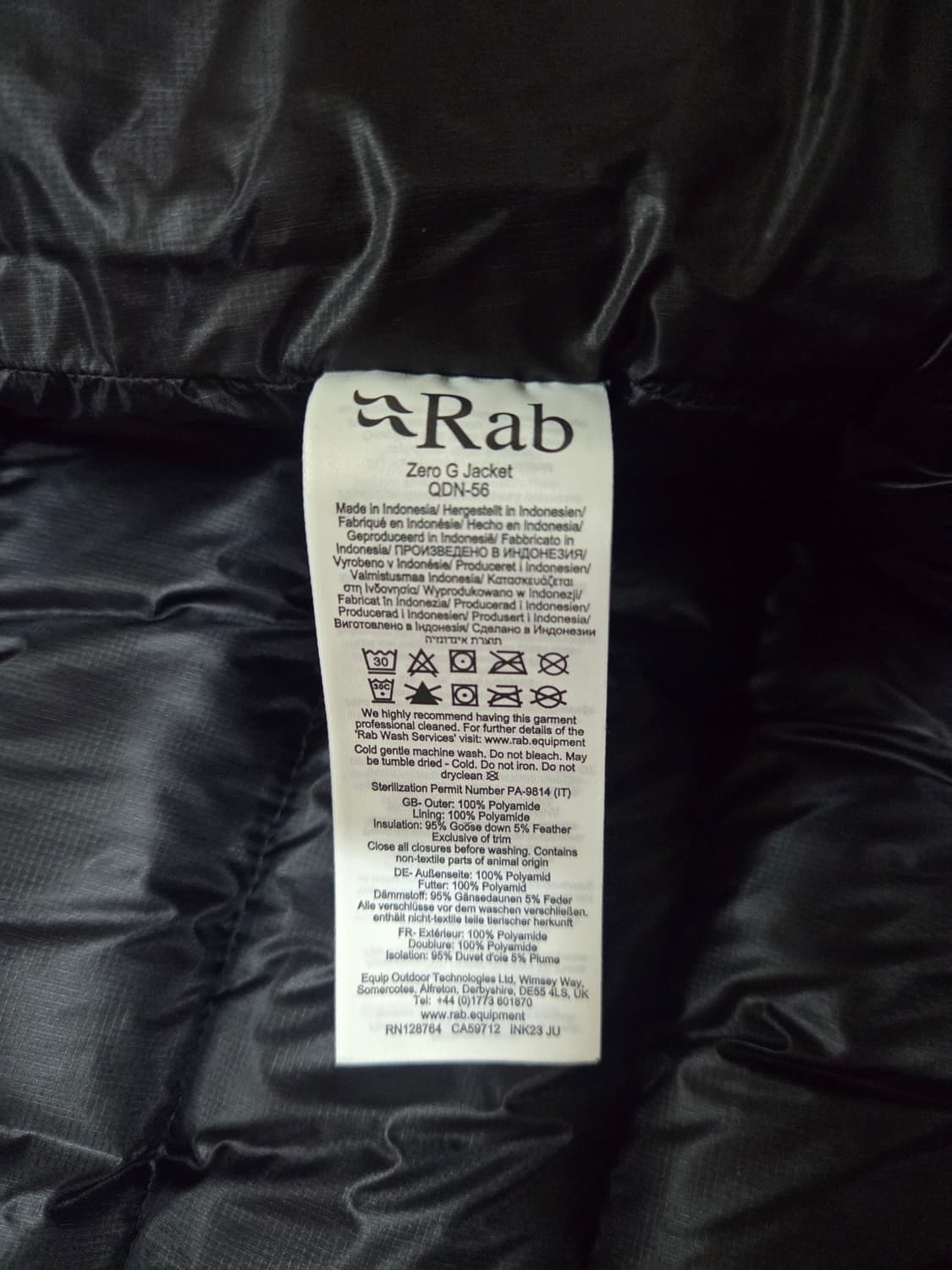 RAB 랩 제로g 다운자켓 s 상품이미지3