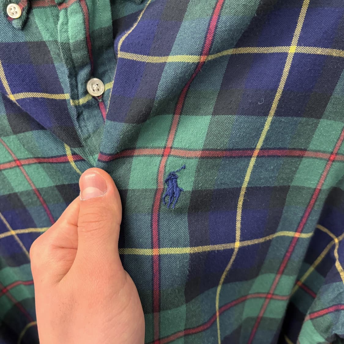 폴로 랄프로렌 컬러라인 블랙와치 타탄체크 버튼다운 셔츠 클래식핏 N660 상품이미지5