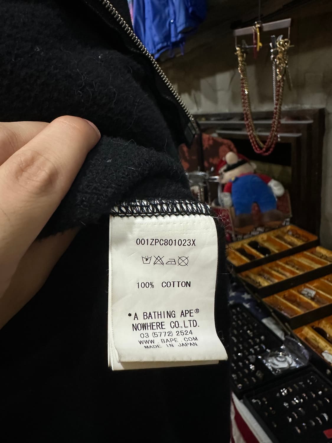 A BATHING APE 베이프 샤크 올 블랙 후드집업 상품이미지4