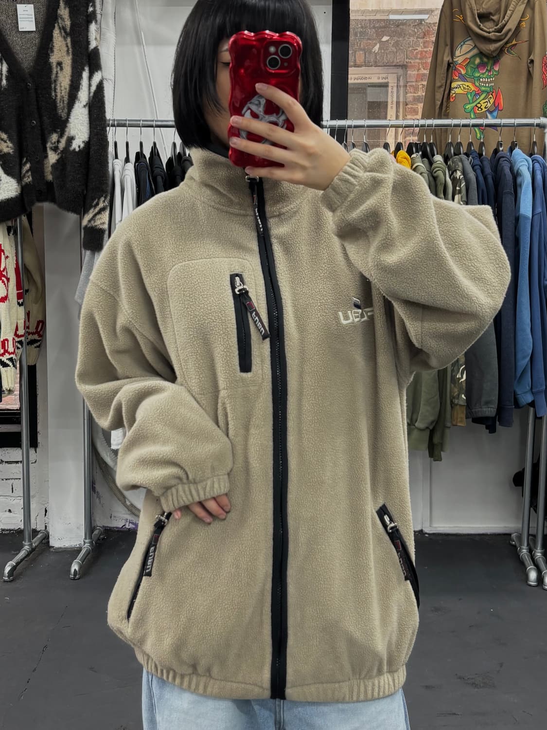FUBU 푸부 빅로고 올드스쿨 플리스 자켓 상품이미지2