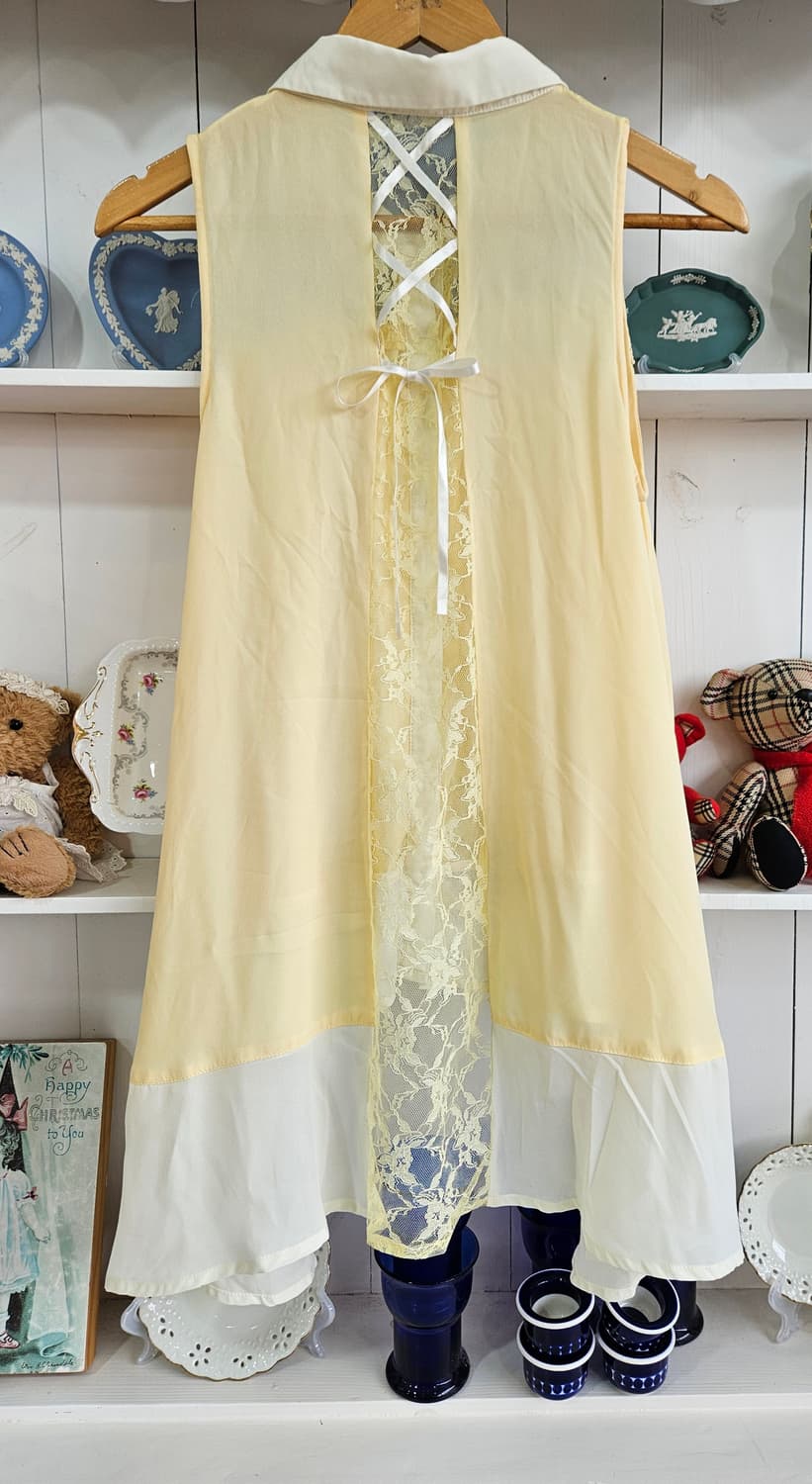 엑시즈팜(axes femme) 레몬옐로 레이스 쉬폰 원피스 상품이미지5