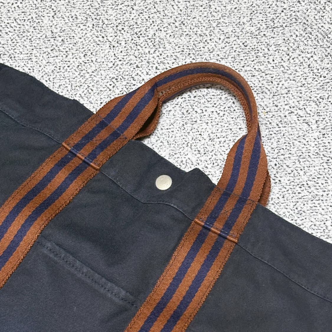 에르메스 후루토 캔버스 토트백 네이비/브라운 상품이미지2