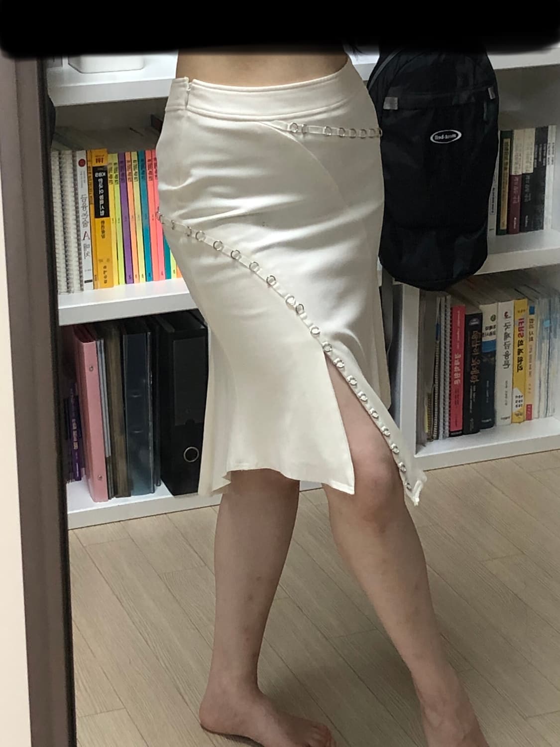 36 비대칭 트임 빈티지 키링 미디스커트 페어리 그런지 상품이미지8