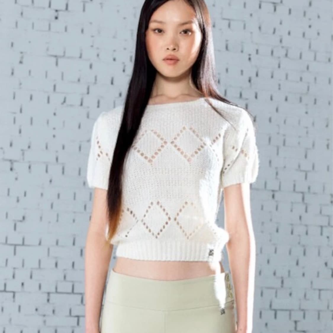 글로니 니트 반팔 탑 상품이미지3