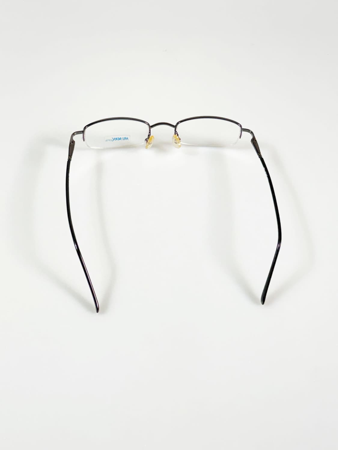 90s HU MAN OPTA 반무테 스퀘어 메탈 빈티지 안경 상품이미지5