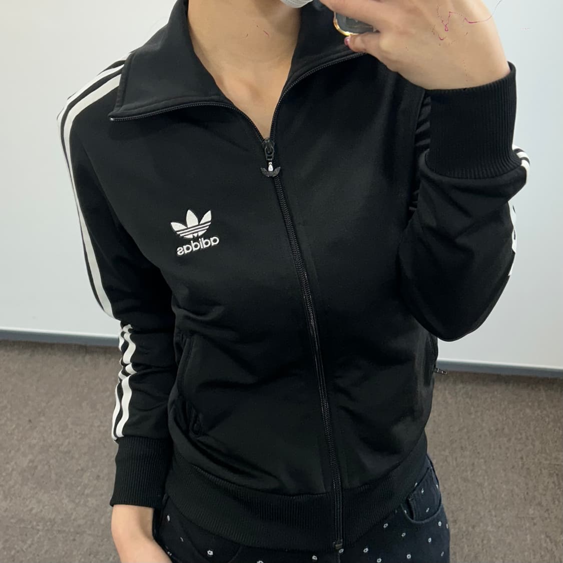 Adidas 아디다스 백 파이어로고 블랙 트랙탑 상품이미지1