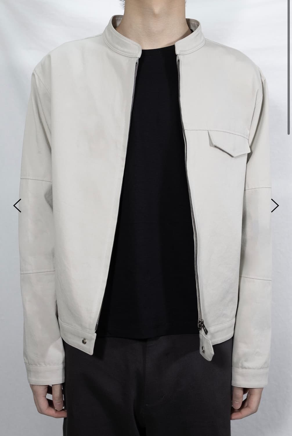 LES Rib mechanic jacket (Dusty white) 상품이미지1