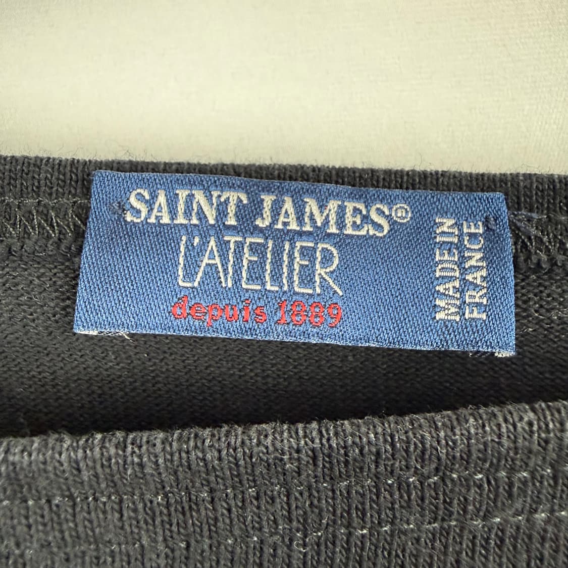 (M) 세인트 제임스 보트넥 블랙 긴팔 티 상품이미지3