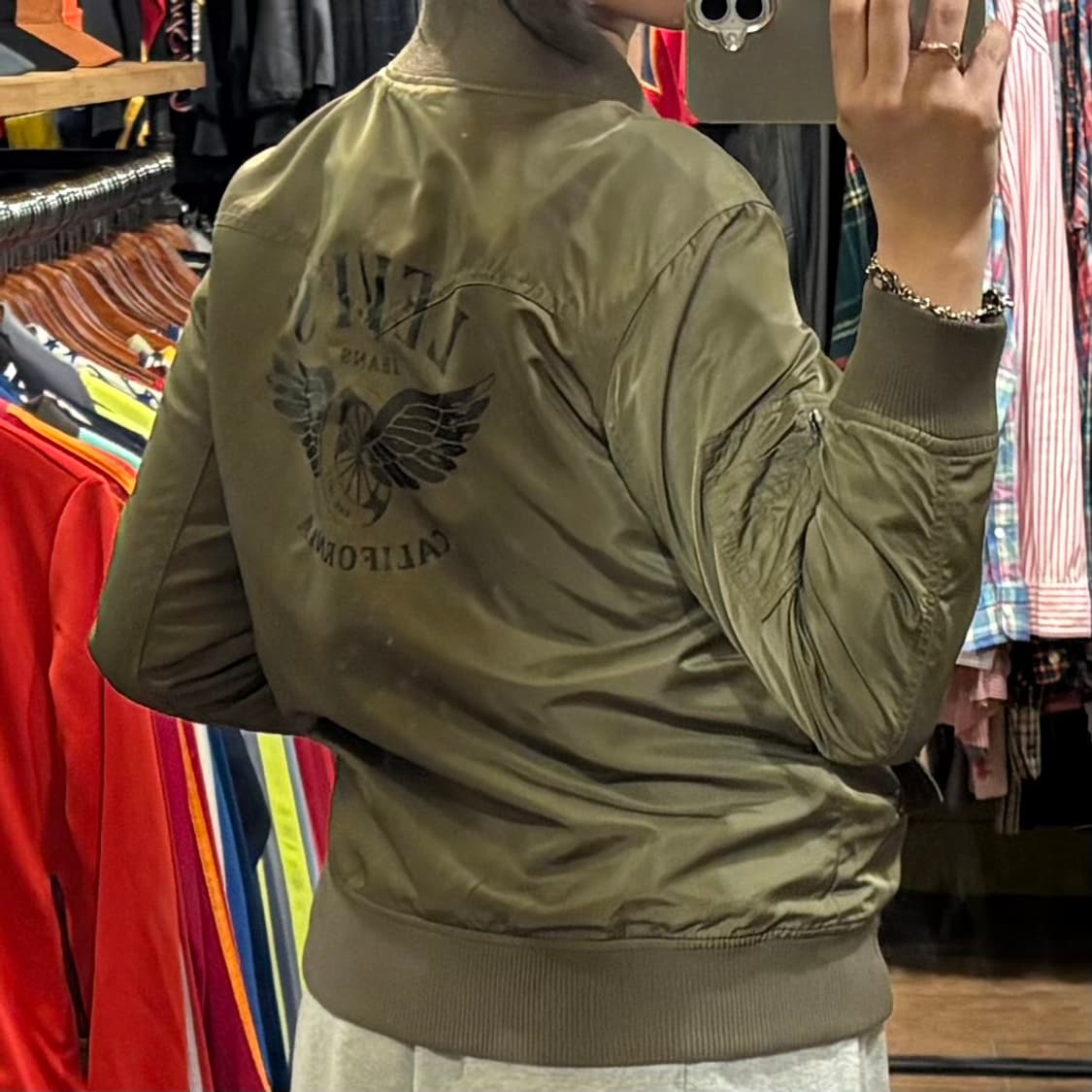 [HI] 리바이스 MA-1 보머자켓 카키 상품이미지5