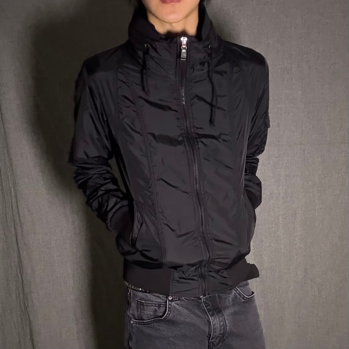 y2k 블랙 바람막이 점퍼 상품이미지5