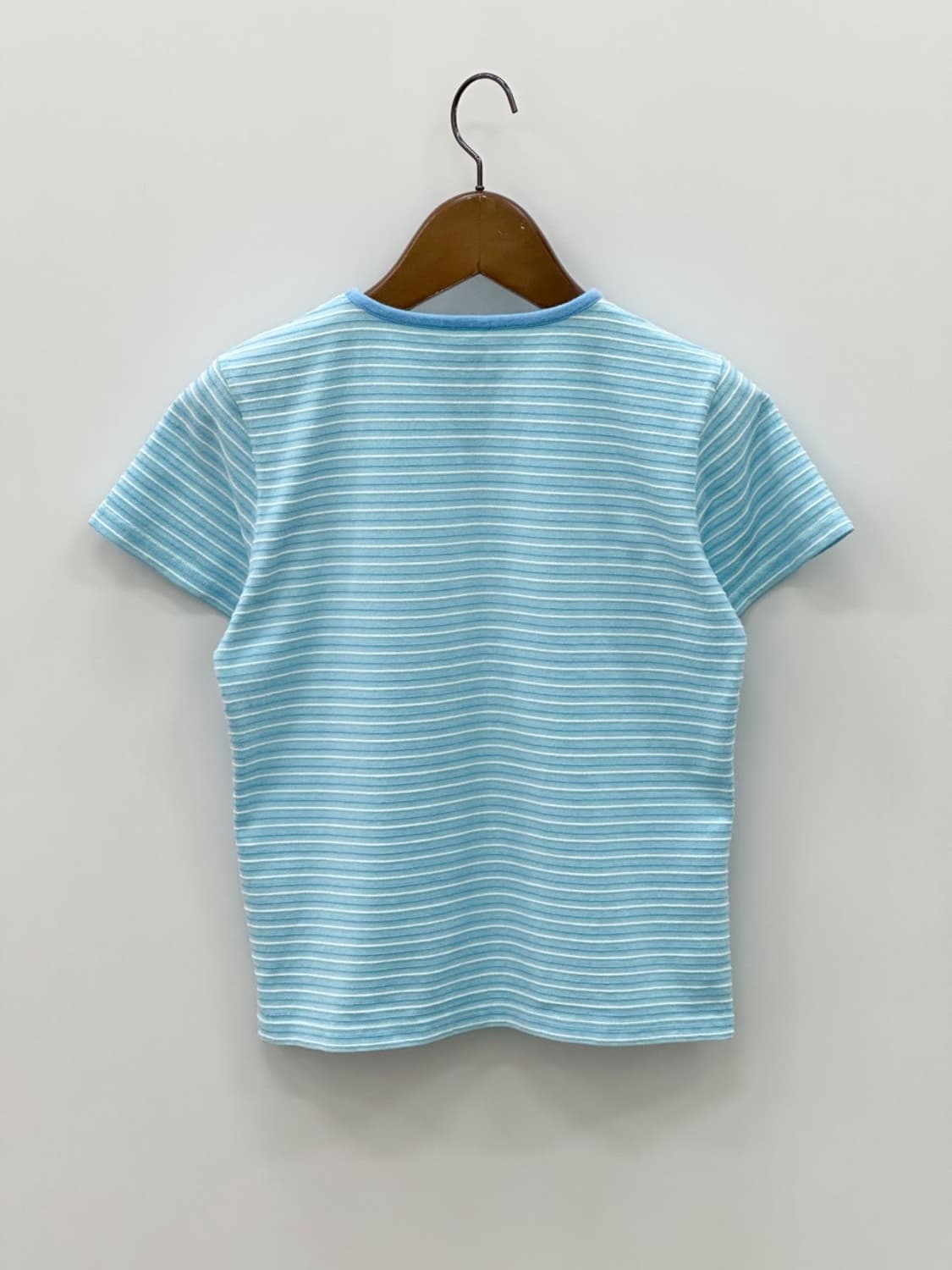 courreges / 꾸레쥬 스카이블루 스트라이프 반팔 티셔츠  상품이미지4