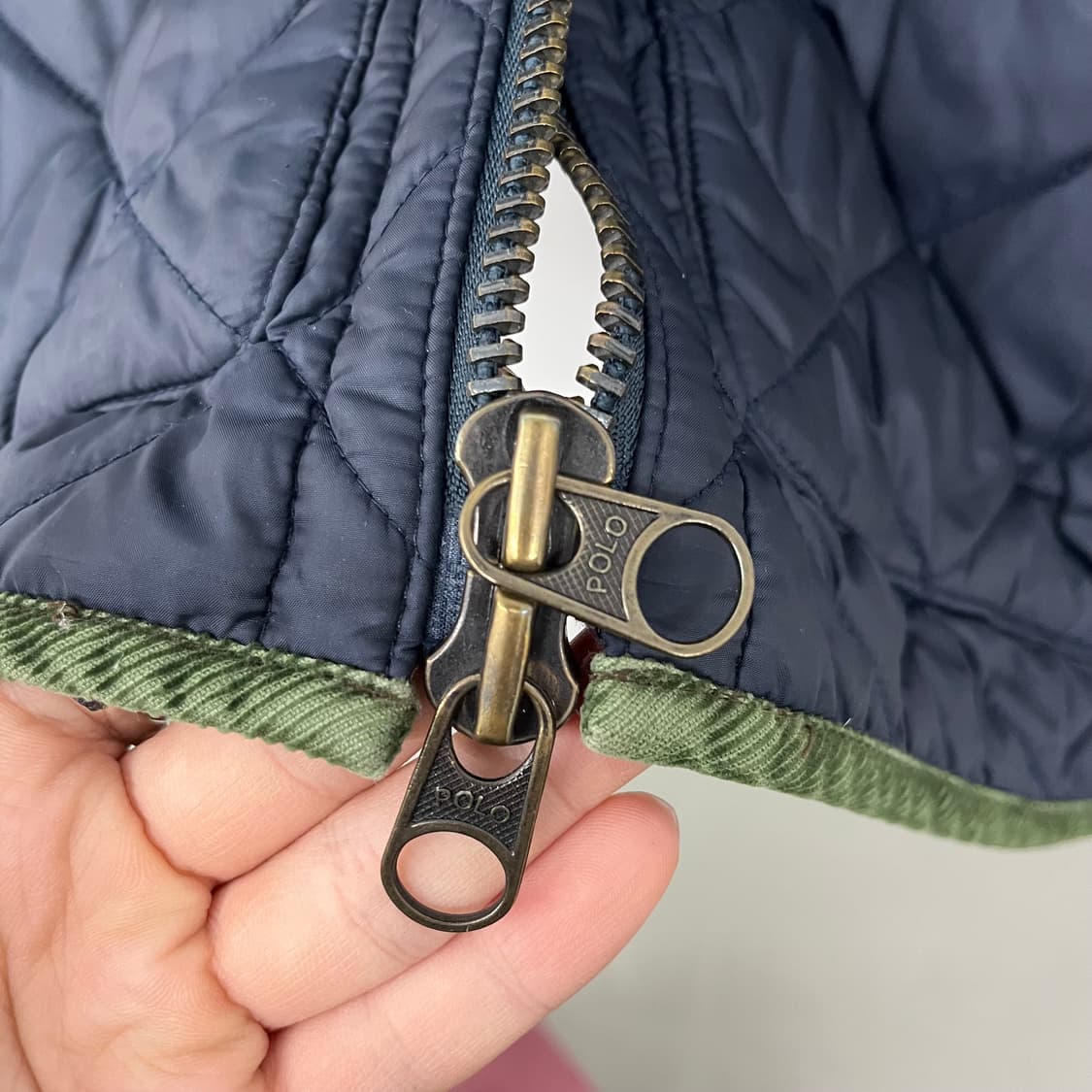 폴로 랄프로렌 네이비 퀼팅 자켓 남M 상품이미지3