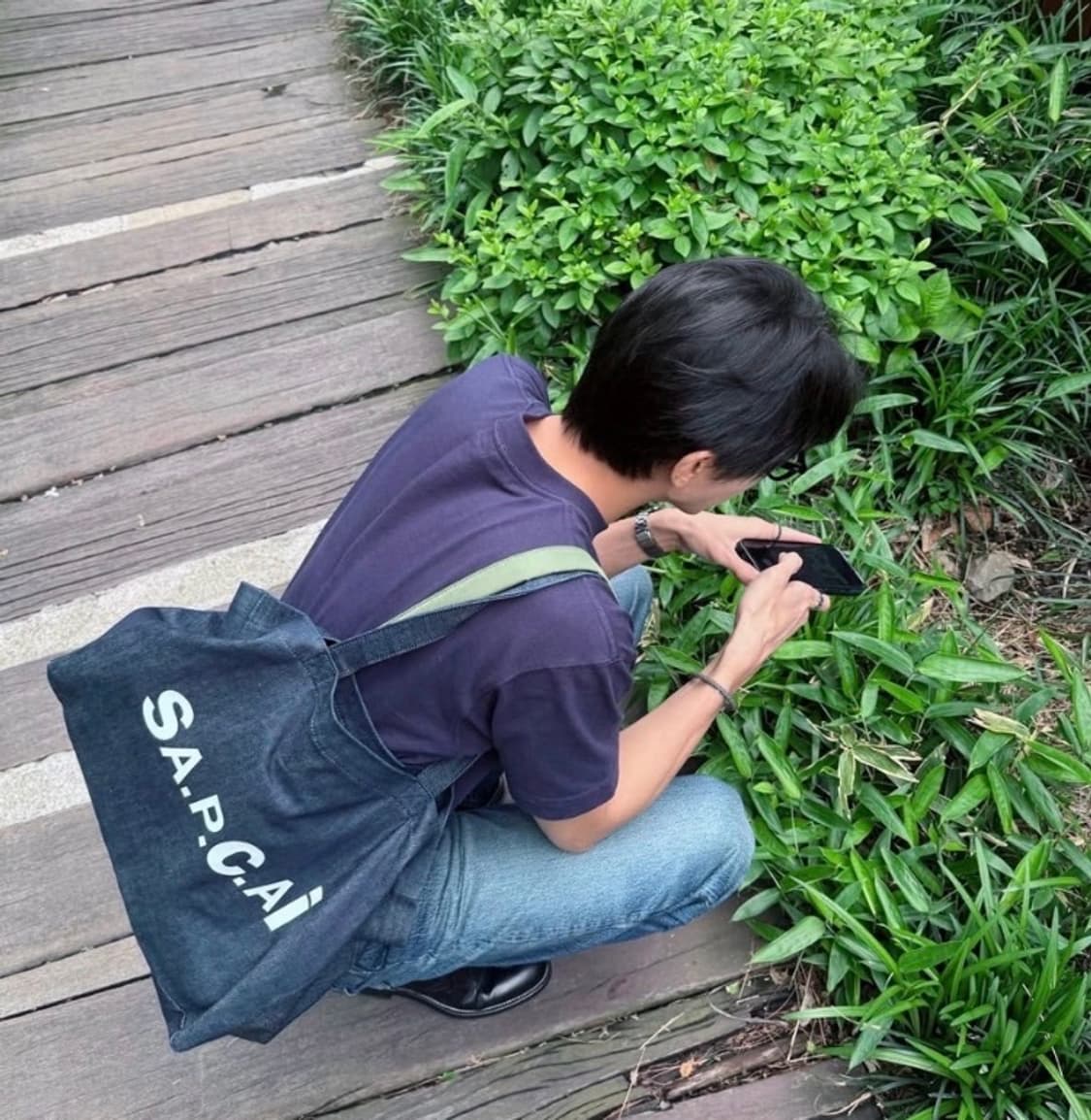 A.P.C×sacai 토트백 L 카키 상품이미지2