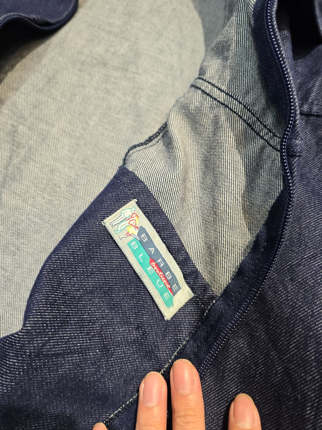 90's FRANCE barbe bleue 데님 워크자켓
 상품이미지6