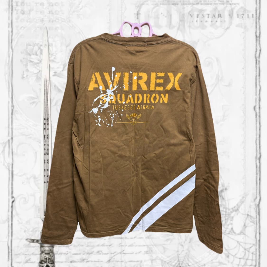 아비렉스 y2k 브라운 롱슬리브 상품이미지1