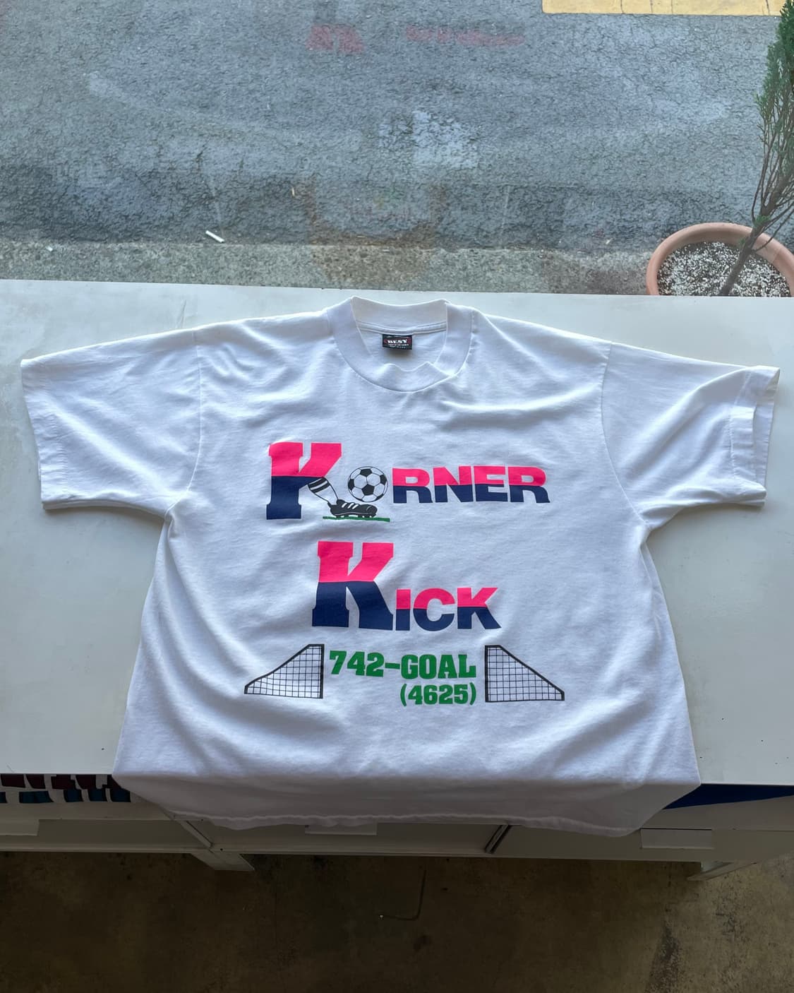 90‘s USA “Korner Kick” Promo T-shirt L 상품이미지5