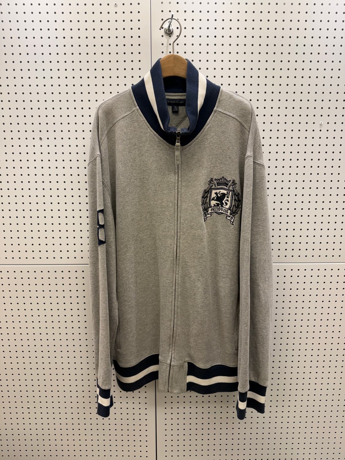 타미힐피거 아카이브 자수 빅로고 박시핏 집업 자켓 U825 상품이미지2