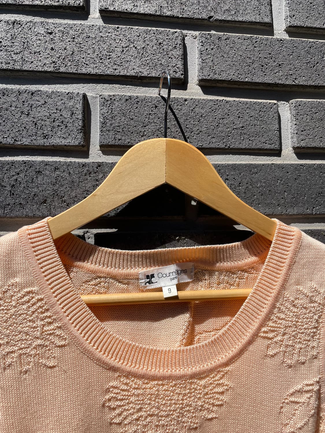 00s Courreges 꾸레쥬 로고 자수 슬리브리스 상품이미지9