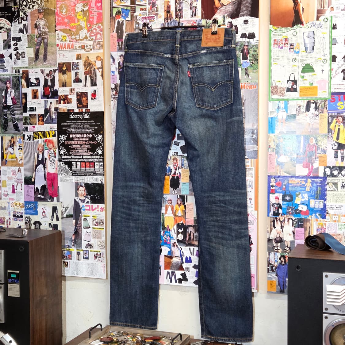 리바이스 513 데미지 워싱 진청 데님 팬츠 상품이미지2