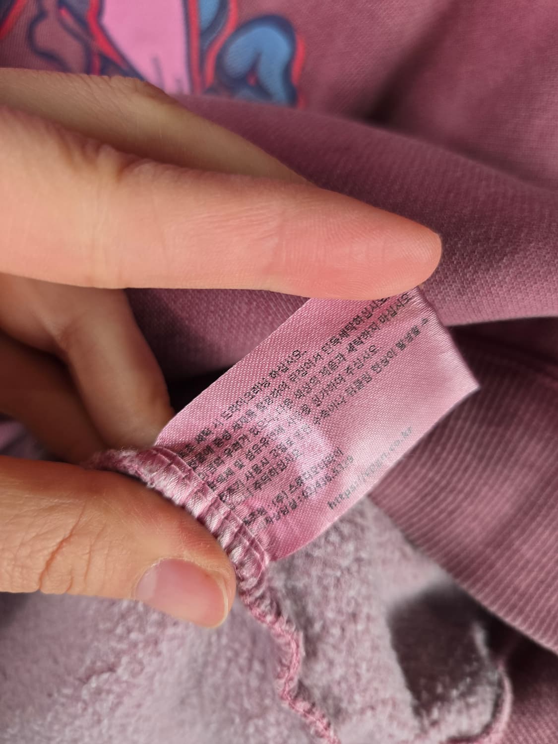 [무료배송]꼼파뇨 M 여성 기모 피그먼트 후드티 인디핑크 상품이미지8