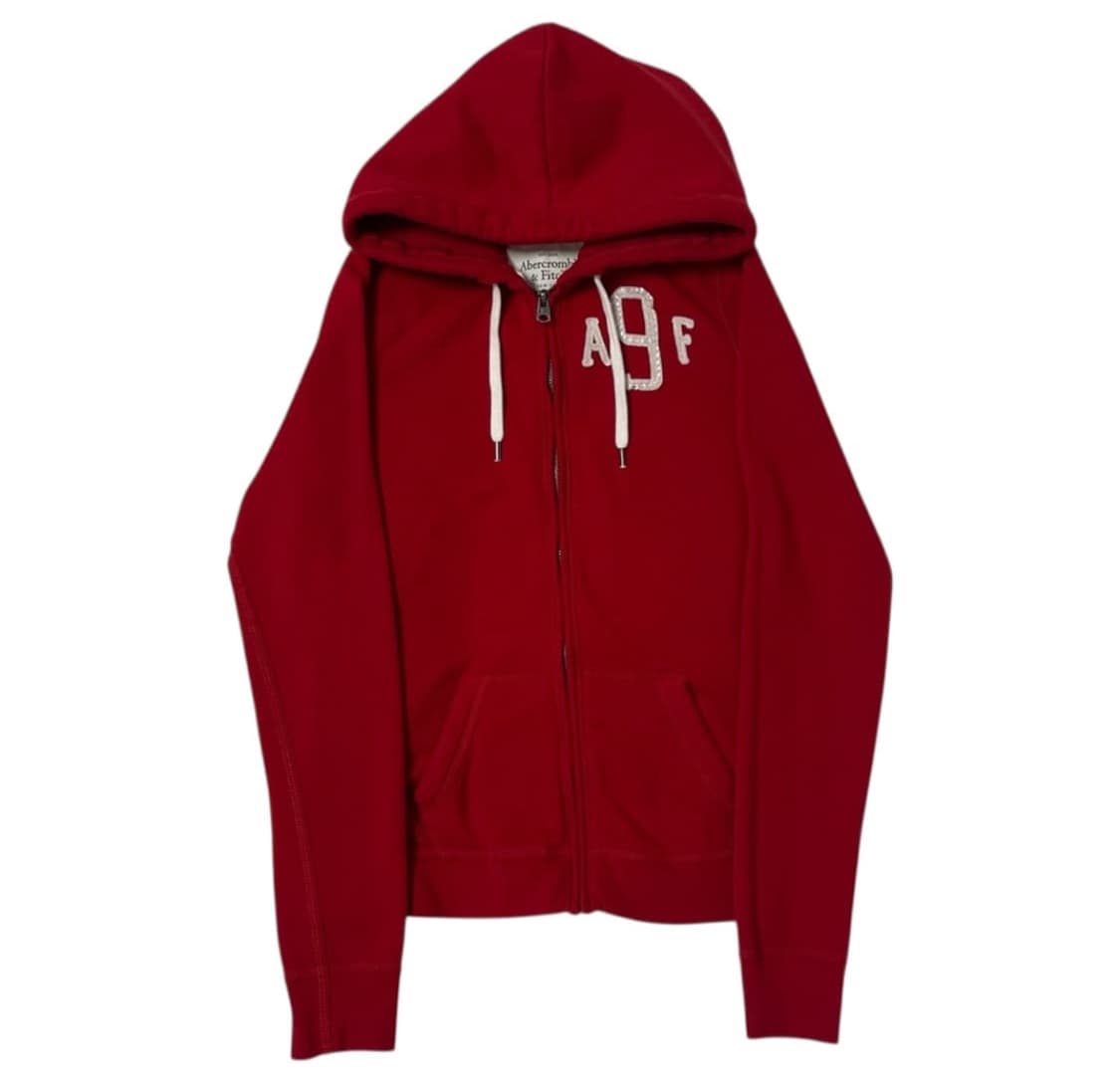 아베크롬비 레드 후드집업 M 상품이미지1