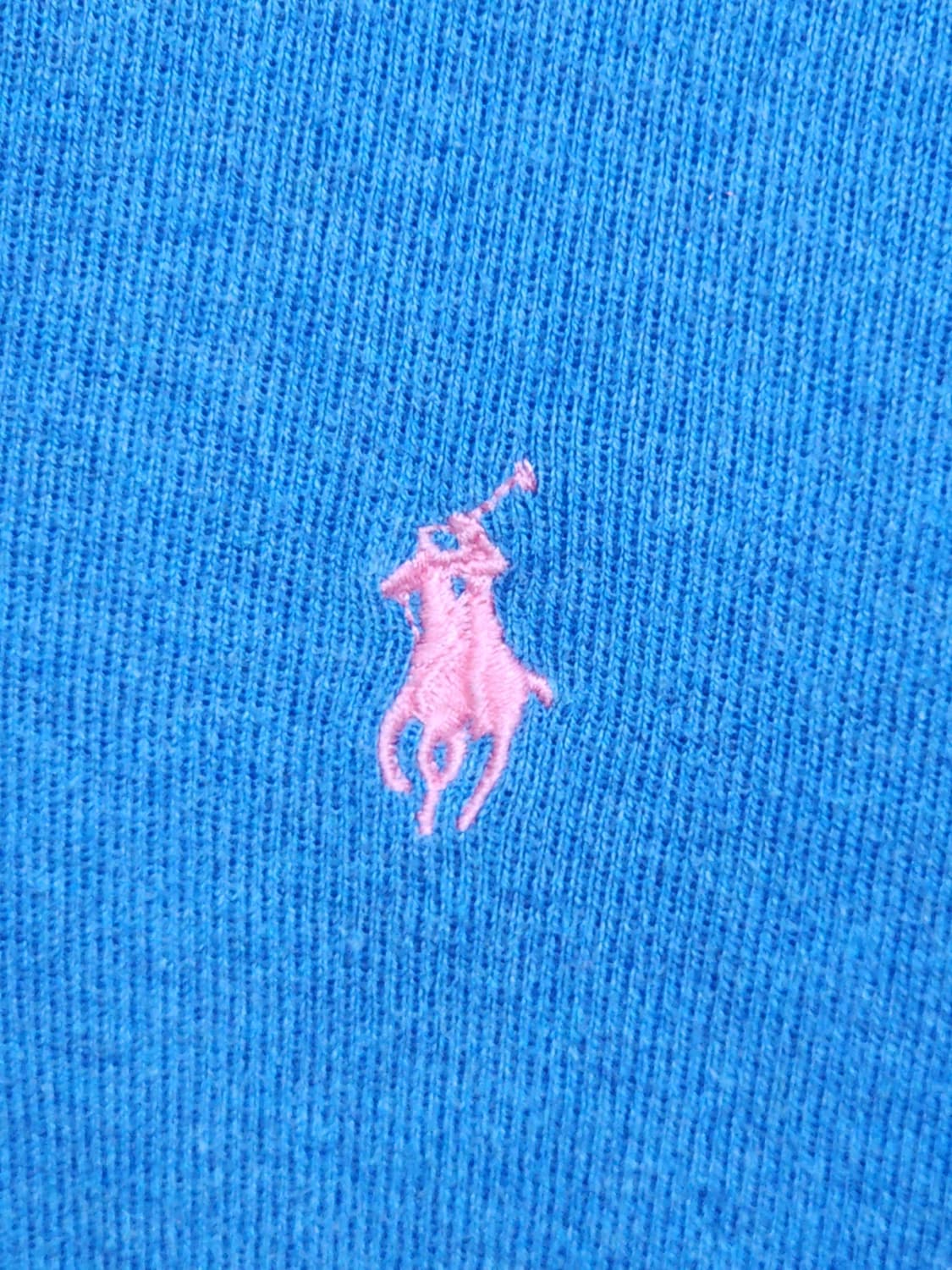 (XXL) 랄프로렌 폴로 니트 하늘색 피마코튼 스웨터 브이넥 빅사이즈  상품이미지4