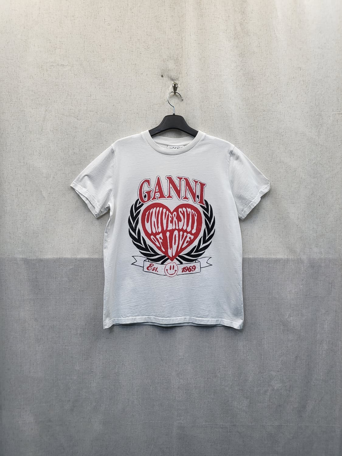 GANNI 화이트 하트 반팔티 상품이미지1