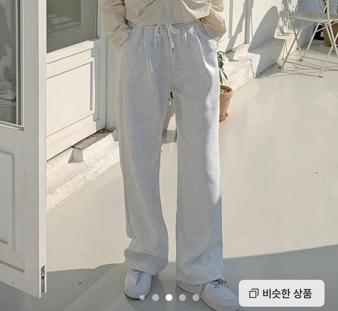 아더먼데이 멜란지 스트링 기모 조거 팬츠 새상품 상품이미지1