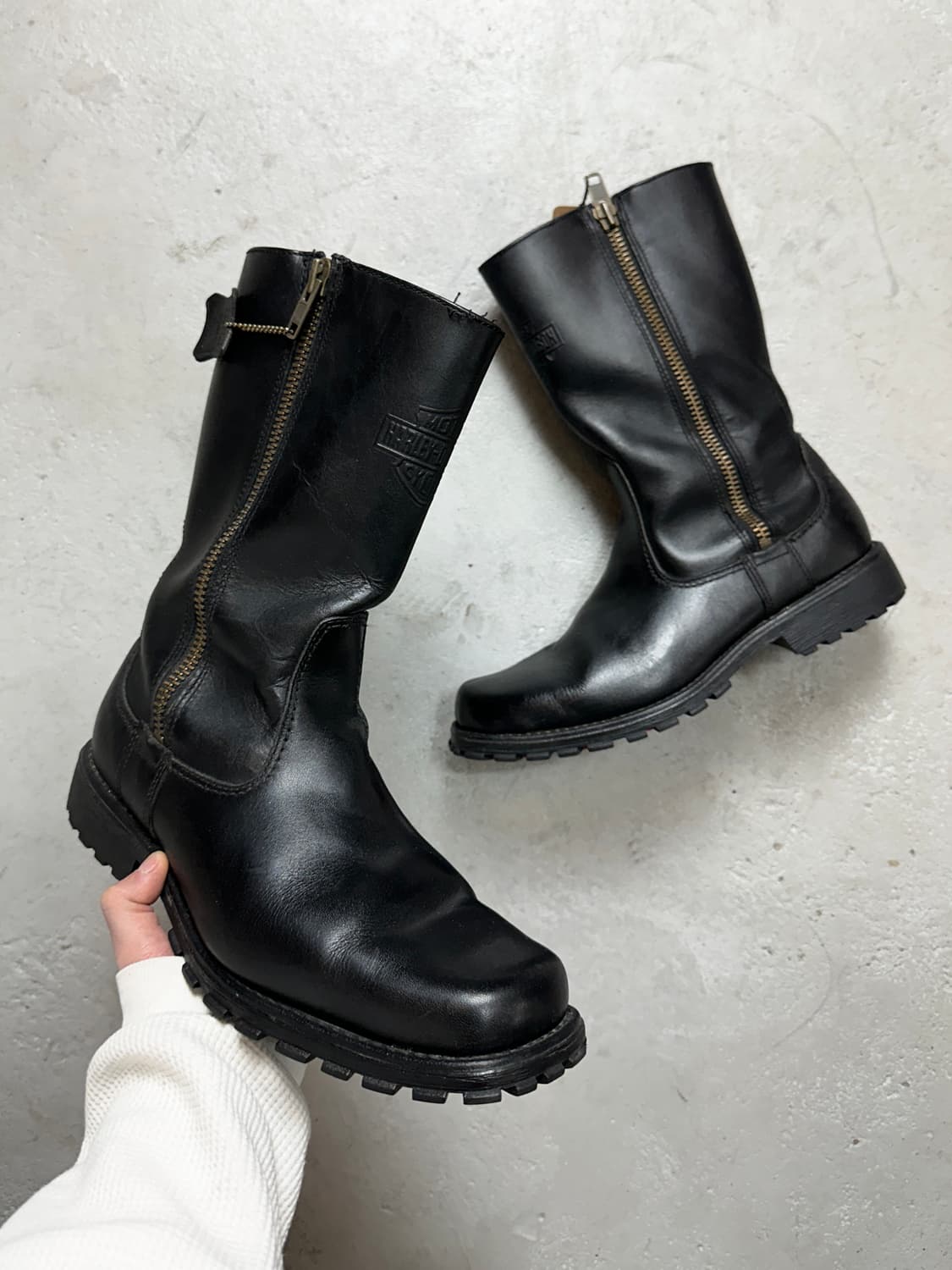 할리데이비슨 모터사이클 부츠 엔지니어 부츠 사이드짚 상품이미지1