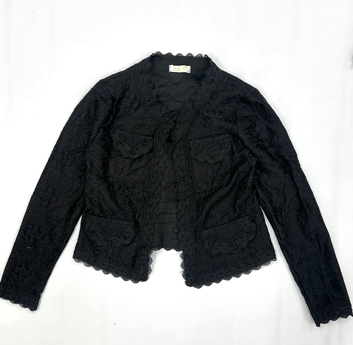🖤슈슈룬 마계깔 블랙 자켓 가디건 🖤 레이스 공겜여주 지뢰계 데빌  상품이미지3