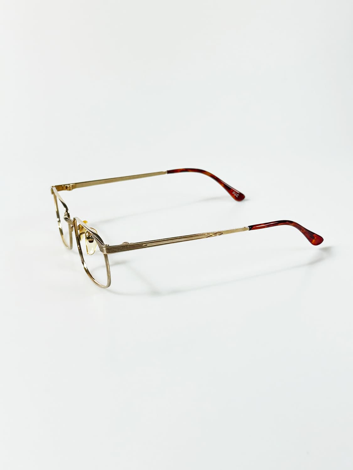 90s P.S.C FASHION 골드 메탈 슬림 스퀘어 빈티지 안경 상품이미지3