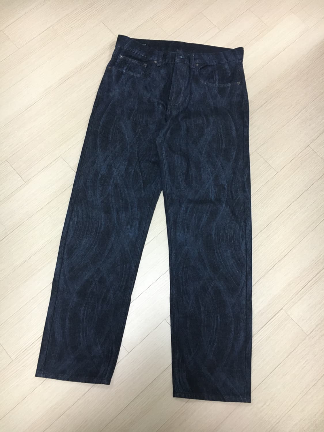 zara 레이저 프린팅 데님 팬츠 상품이미지2