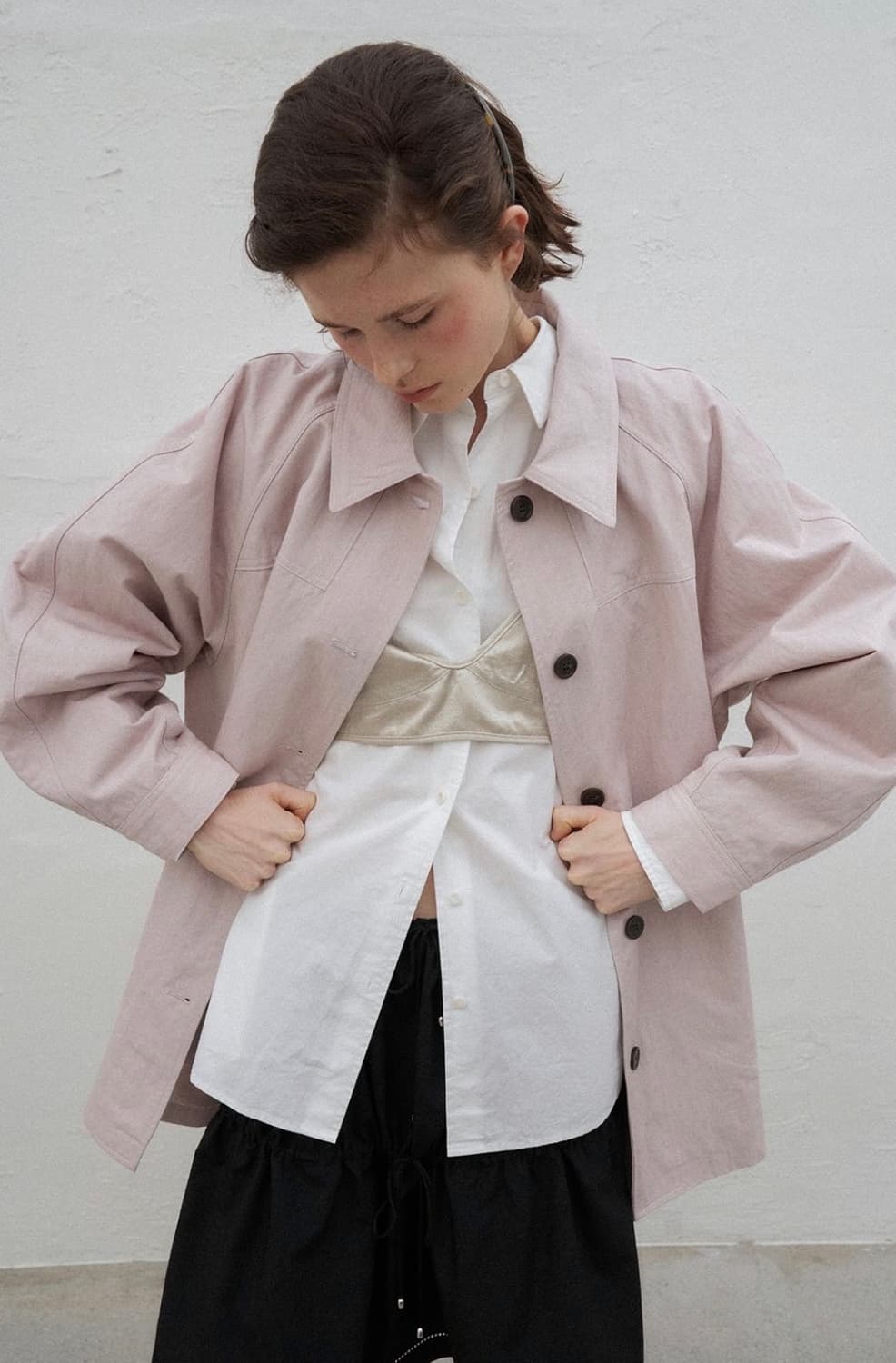 포에토 half coat (pale pink) 상품이미지3