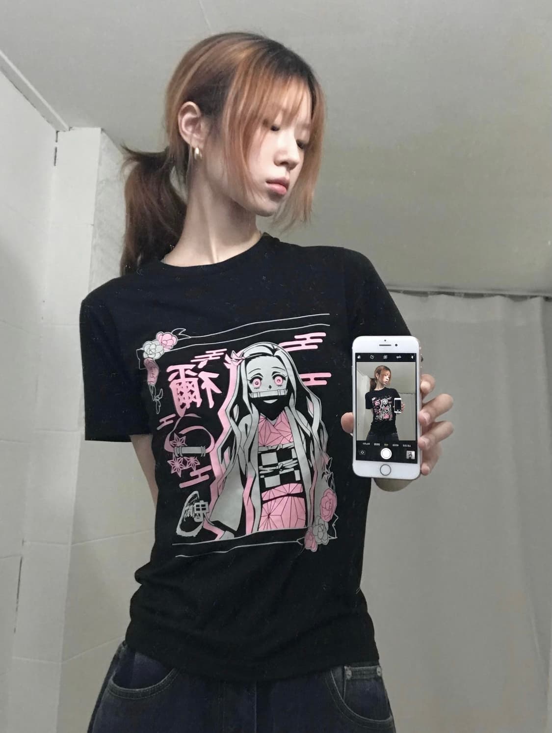 귀멸의 칼날 네즈코 작사 반팔 티셔츠 상품이미지3