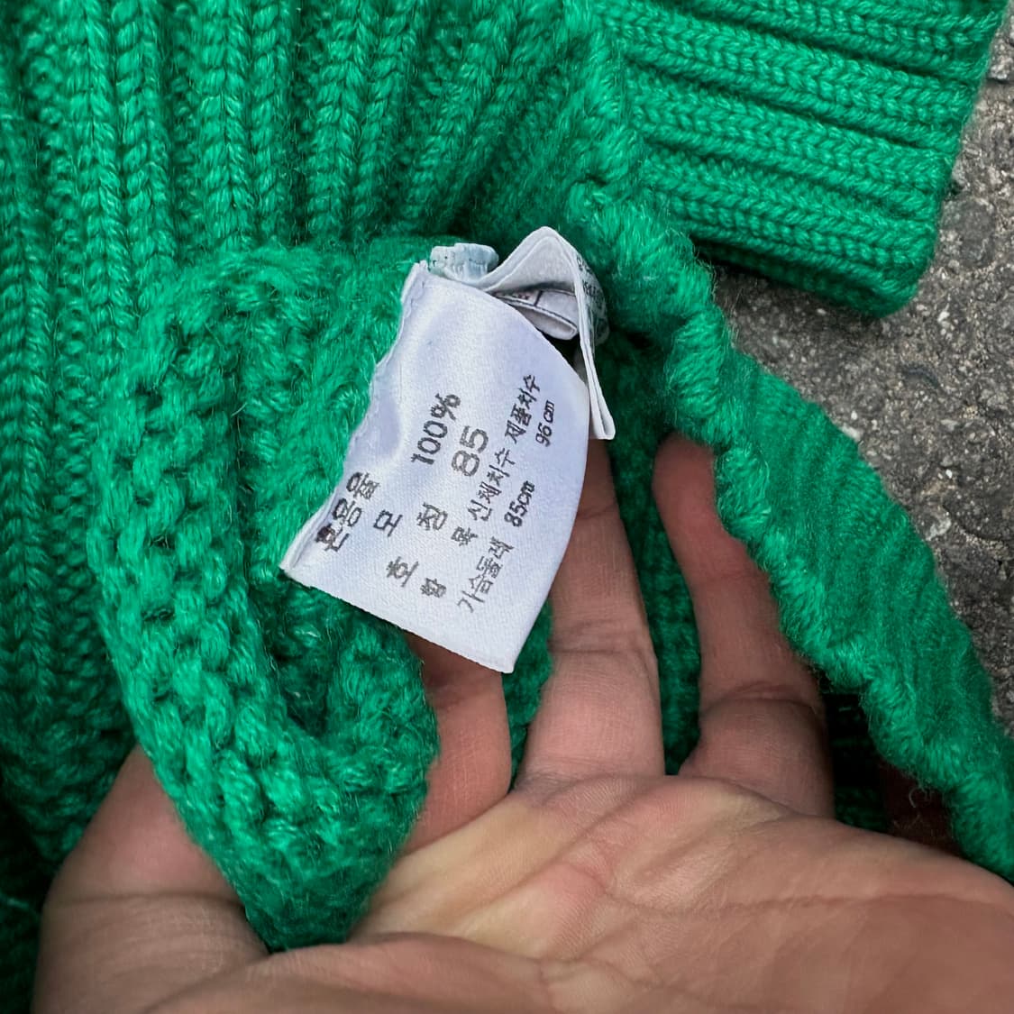 폴로 여성용 로고 자수 그린 니트 XS 상품이미지6