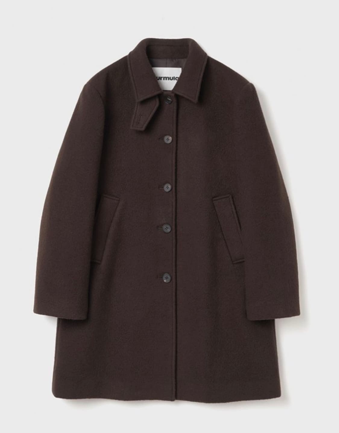 (새상품) 버뮬라 싱글 코트 하프코트 브라운 상품이미지1