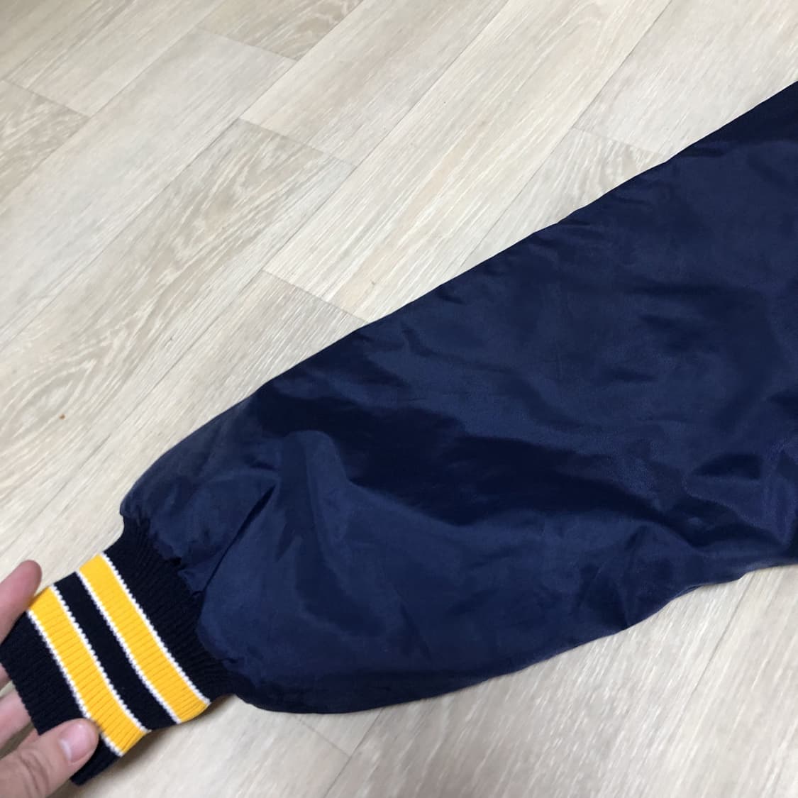 L) 90's U.S.A HOLLOWAY 네이비 바시티 자켓 스타디움점퍼 상품이미지2