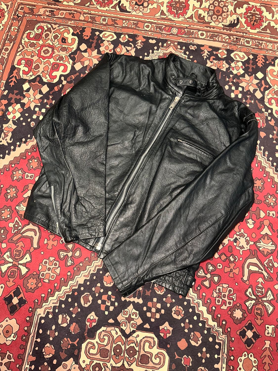 ( L-XL ) 바이커자켓 라이더자켓 레이싱자켓 봄버자켓 가죽자켓 상품이미지6