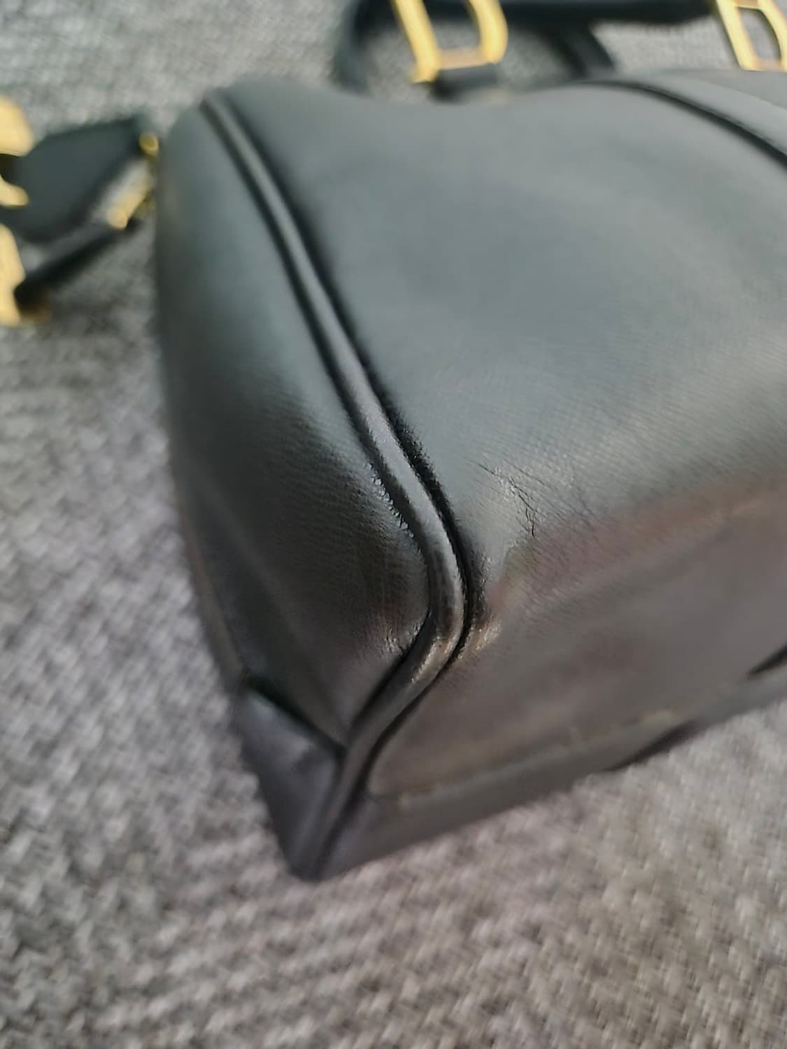 디올(DIOR) D링 레더 블랙 보스턴백 토트백 빈티지가방 상품이미지9