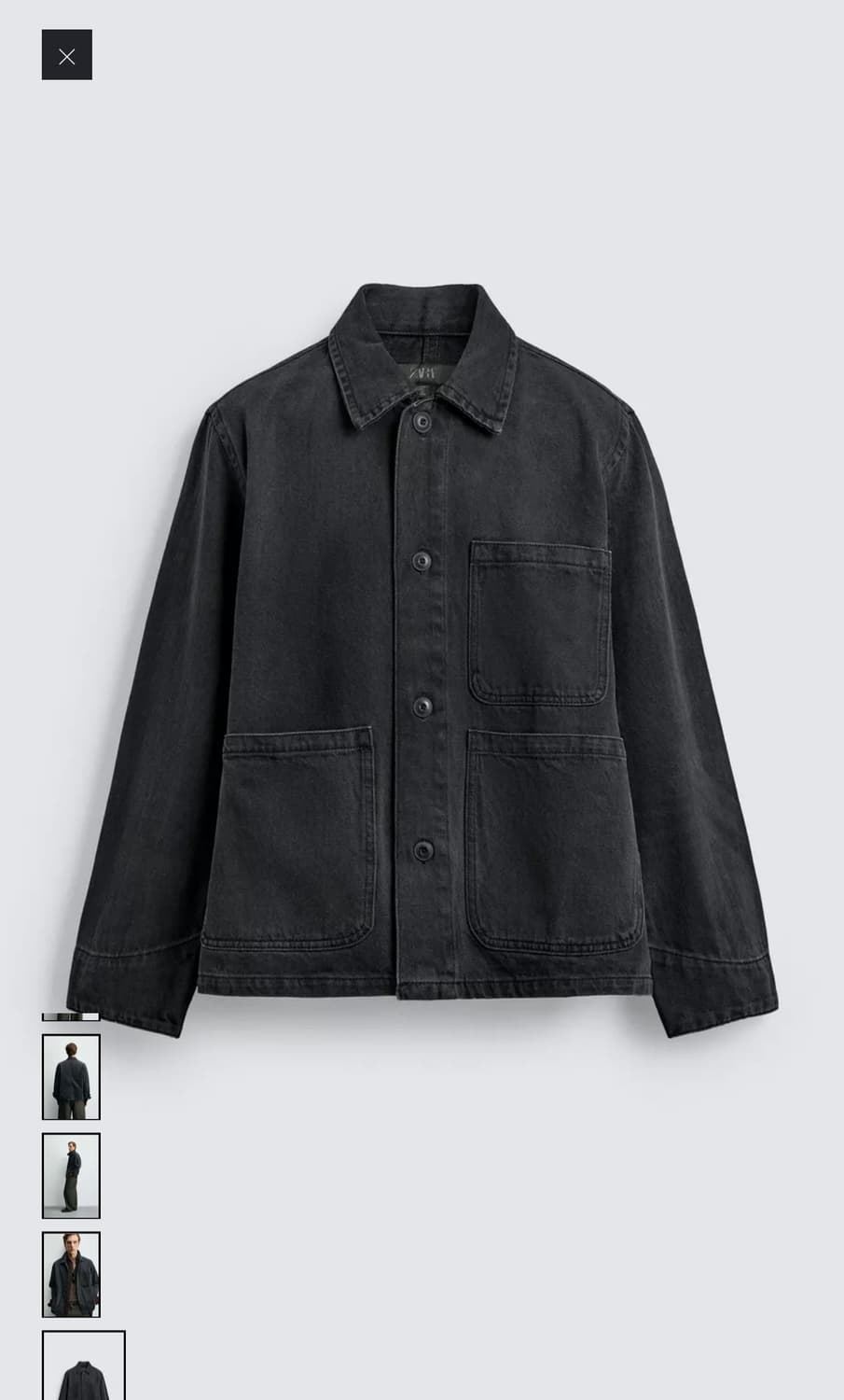 ZARA 워크웨어 자켓 L (블랙) 상품이미지3