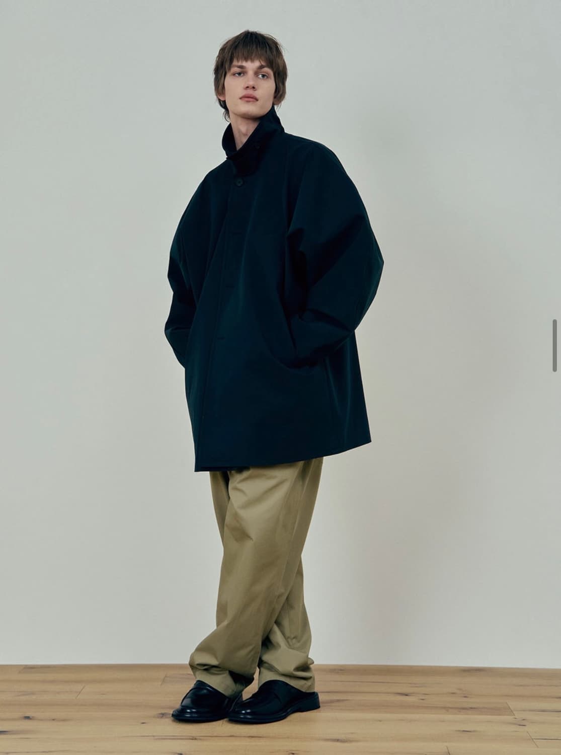 STU 돌먼 하프코트 네이비 L  상품이미지4