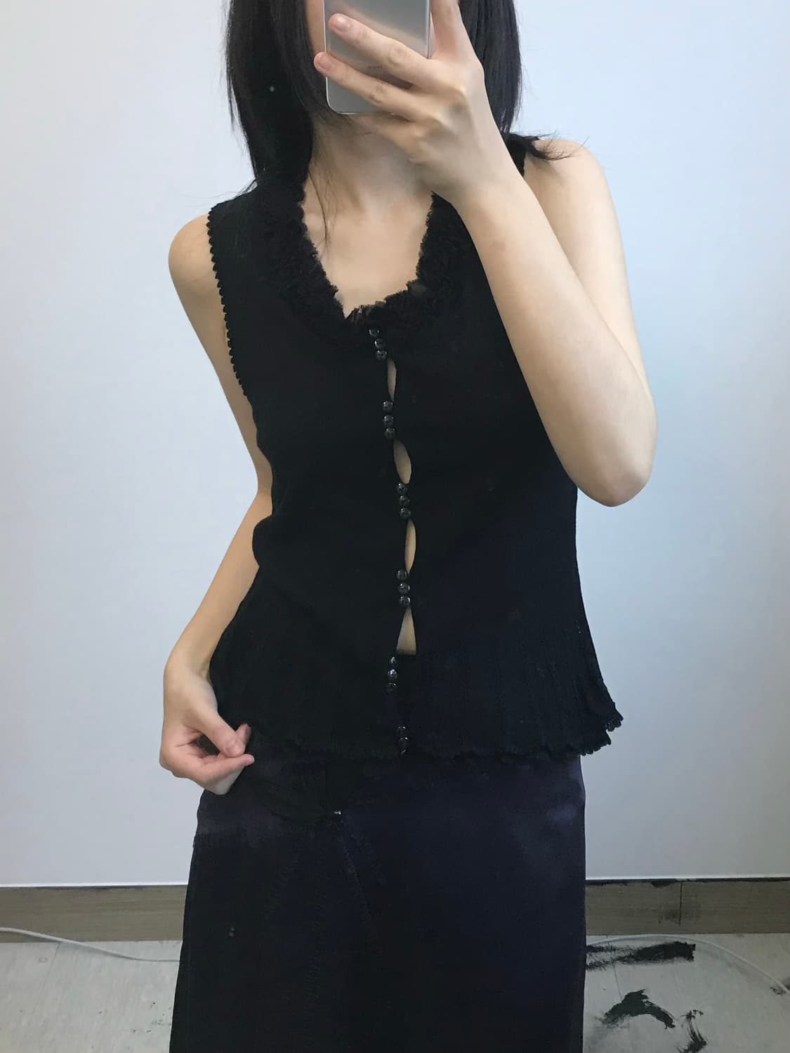 빈티지 프릴 탑 상품이미지1