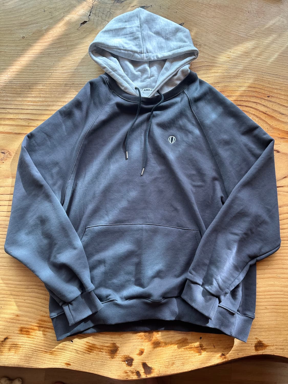 앵글런 투톤 차콜 후드 상품이미지1