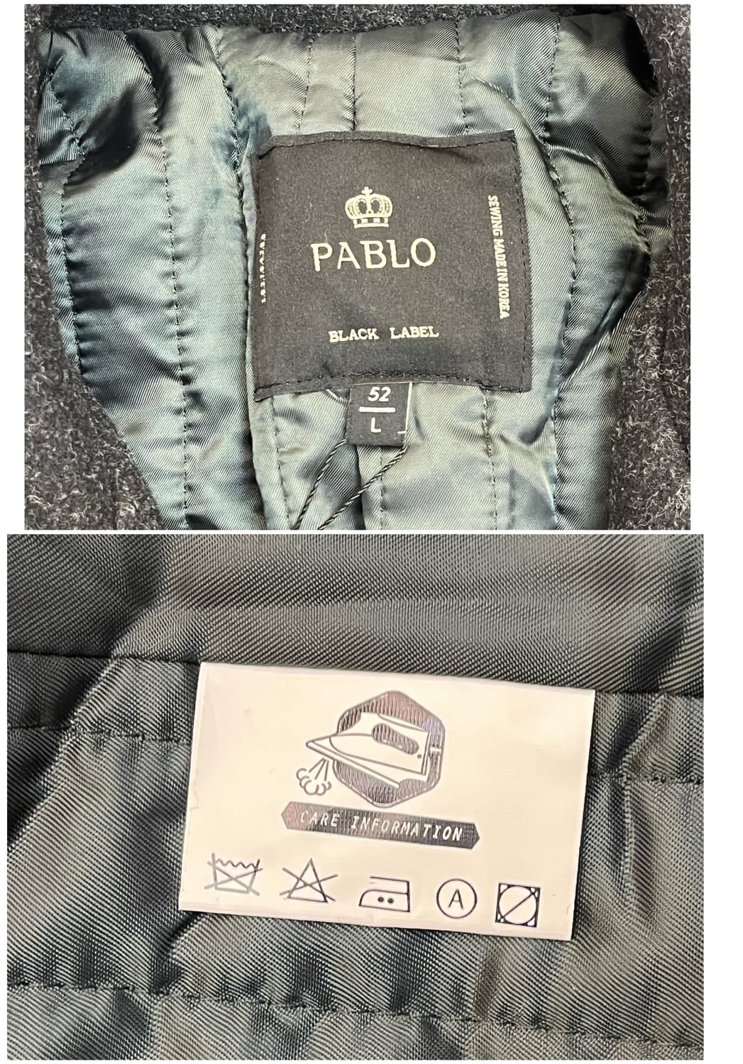 파블로 더블 롱코트 차콜 L #csz3036 상품이미지3