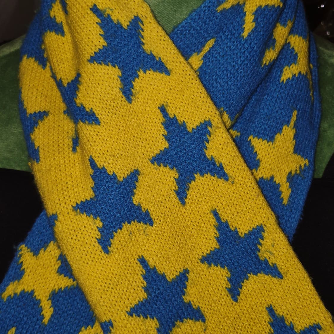 02s 고전 키티 인형 스타 패턴 니트 머플러 상품이미지9