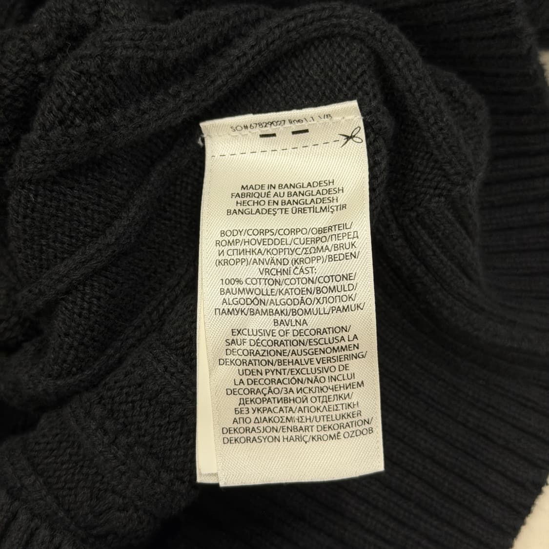 폴로 랄프로렌 여성 케이블 니트 블랙 XL 상품이미지5